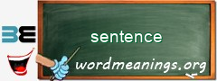 WordMeaning blackboard for sentence